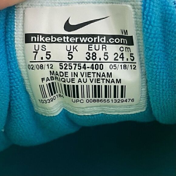 Nike Womens Flex Experience RN Running Shoes Size 7.5 Athletic Blue Sneakers - Picture 8 of 9